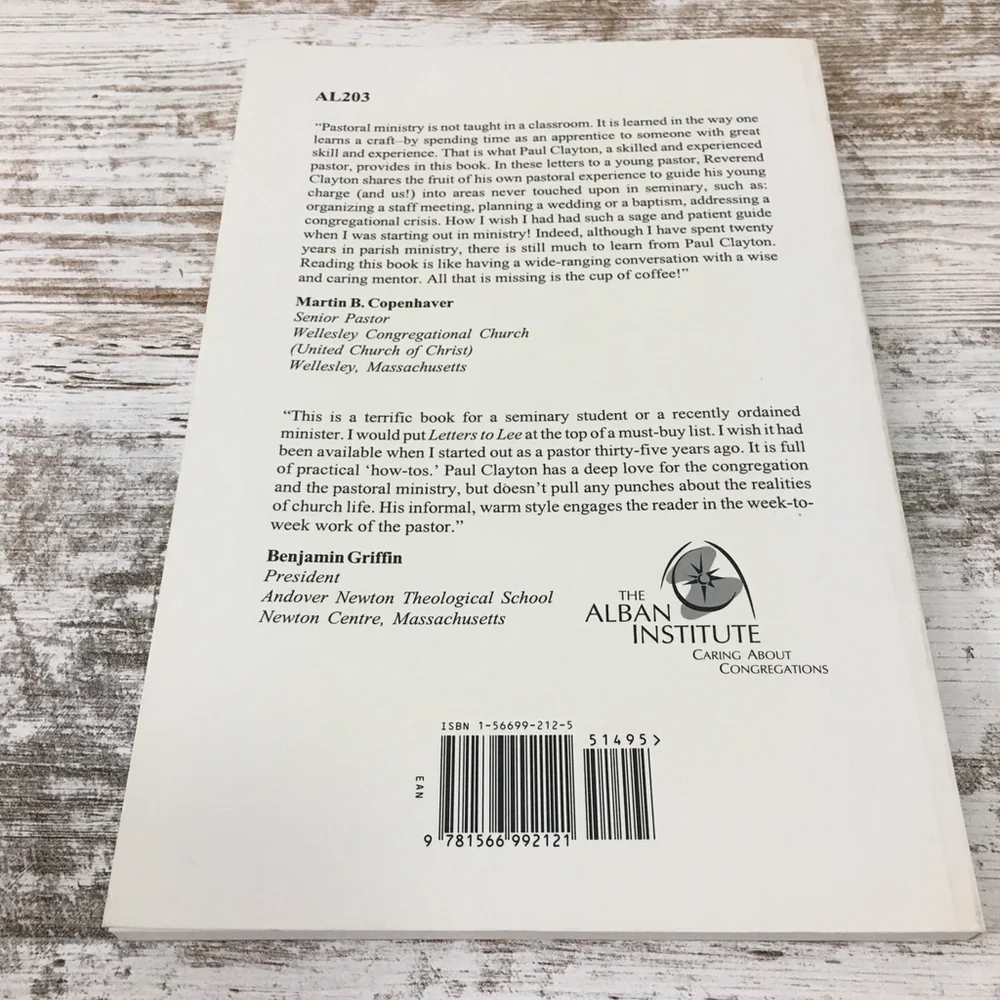 Letters To Lee Mentoring The New Minister Paul C Clayton Christian Priesthood